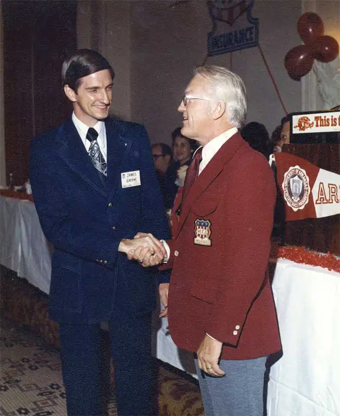 Jim Greene accepting the award for a three-peat agent of the year
